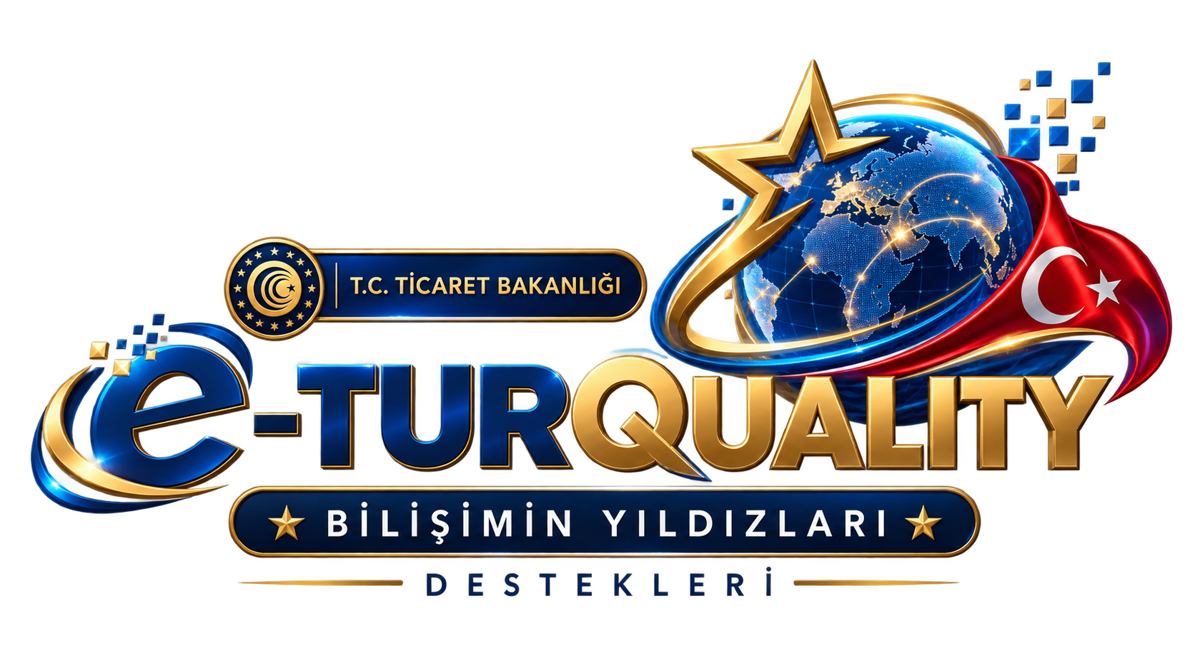 T.C. Ticaret Bakanlığı E-TURQUALITY Bilişimin Yıldızları logosu