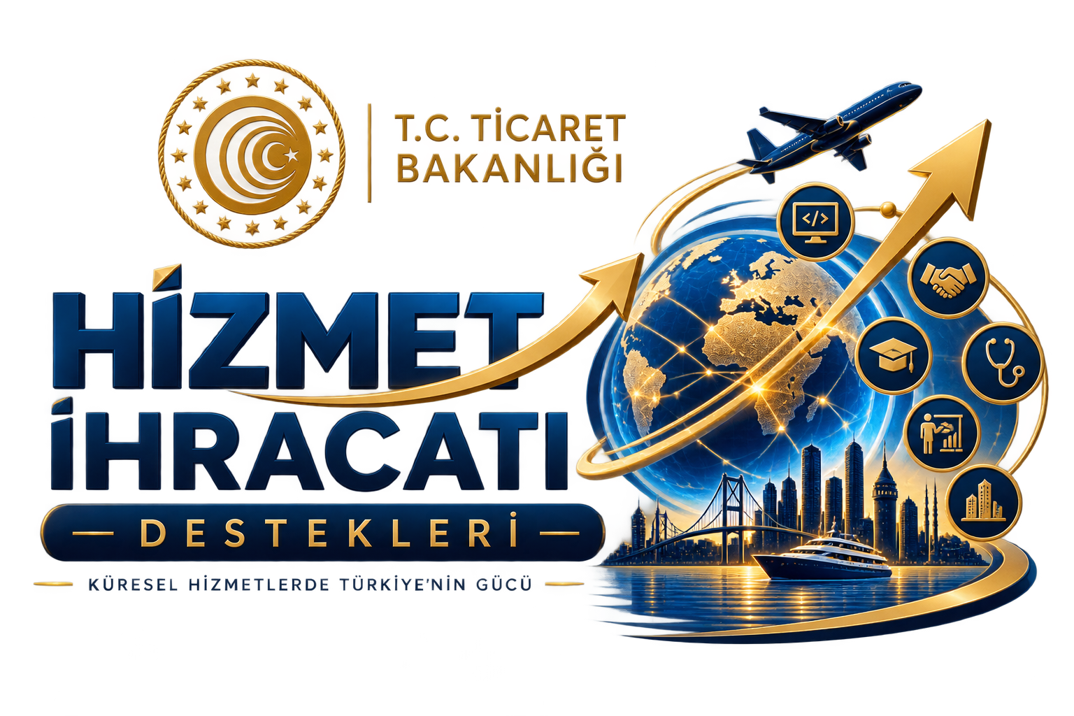 T.C. Ticaret Bakanlığı Hizmet İhracatı Destekleri logosu